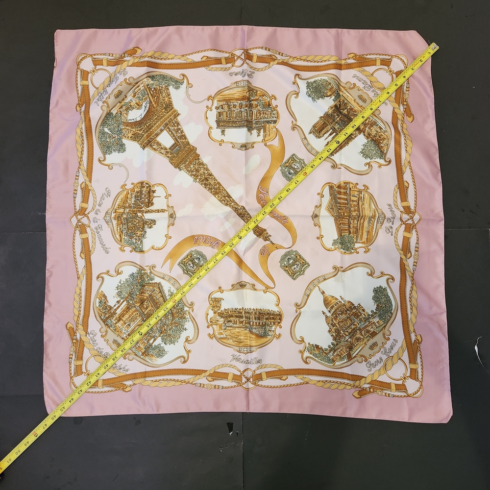 Hermes Pink and Gold Scarf - Picture 4 of 8